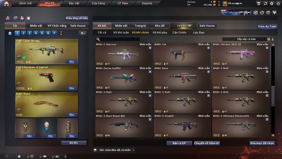 shop acc cf uy tin gia re